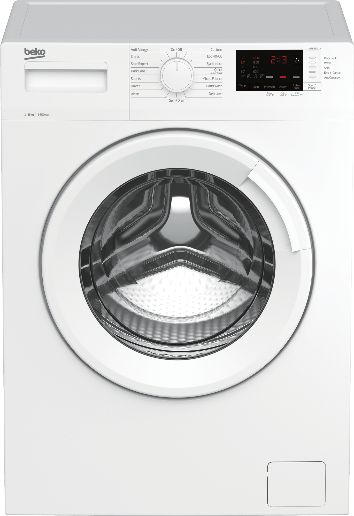 Freestanding 9kg 1400rpm Washing Machine with Quick Programme WTK94121 |  Beko UK