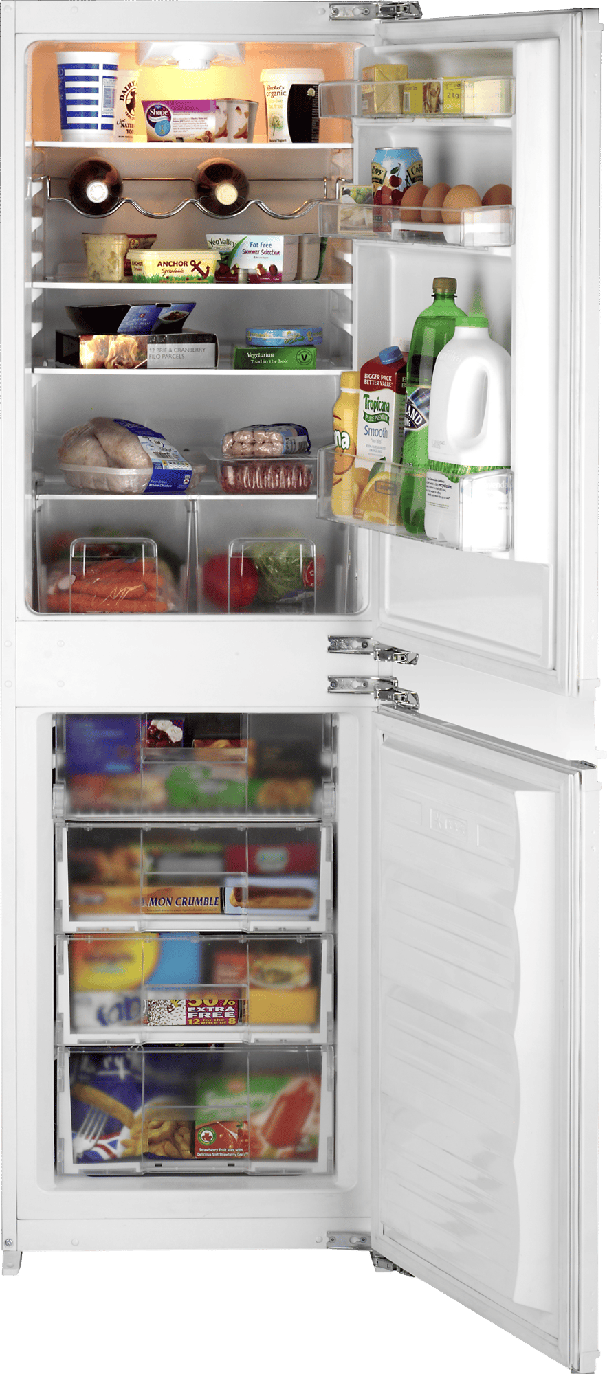 Beko BCFD4V50 Frost Free Integrated Fridge Freezer, Sliding Hinge, 50/50, E Rated | Marks Electrical - Foto 13