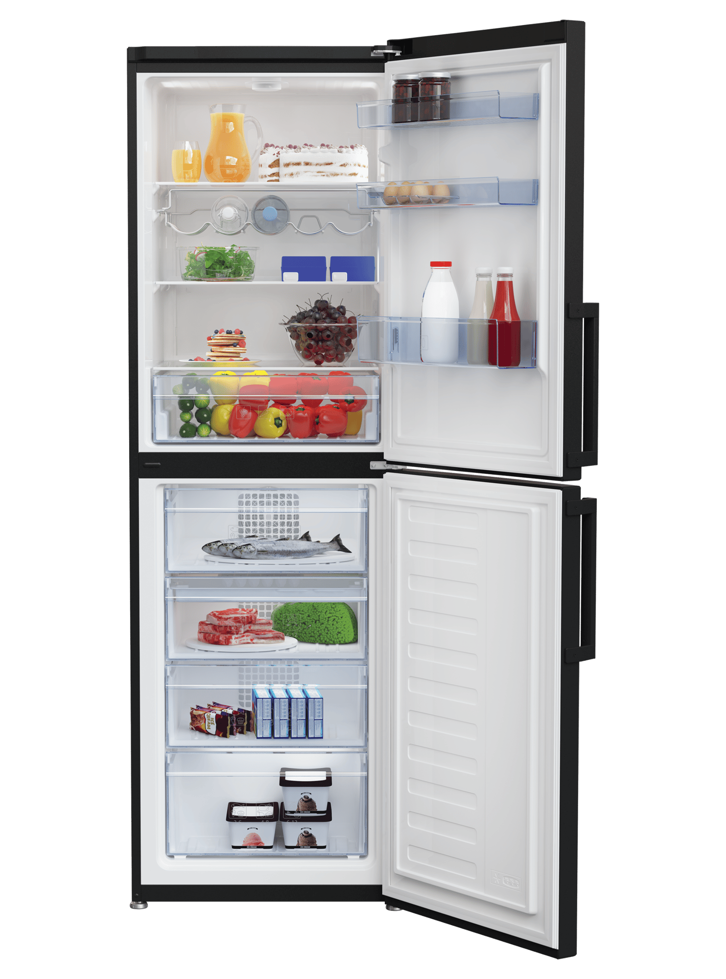 thumbnail image 2 of Genuine BEKO Fridge Freezer Drawer Front Cover – Clear Plastic With Handle & Panel For CFP1691 Series 2 of 3