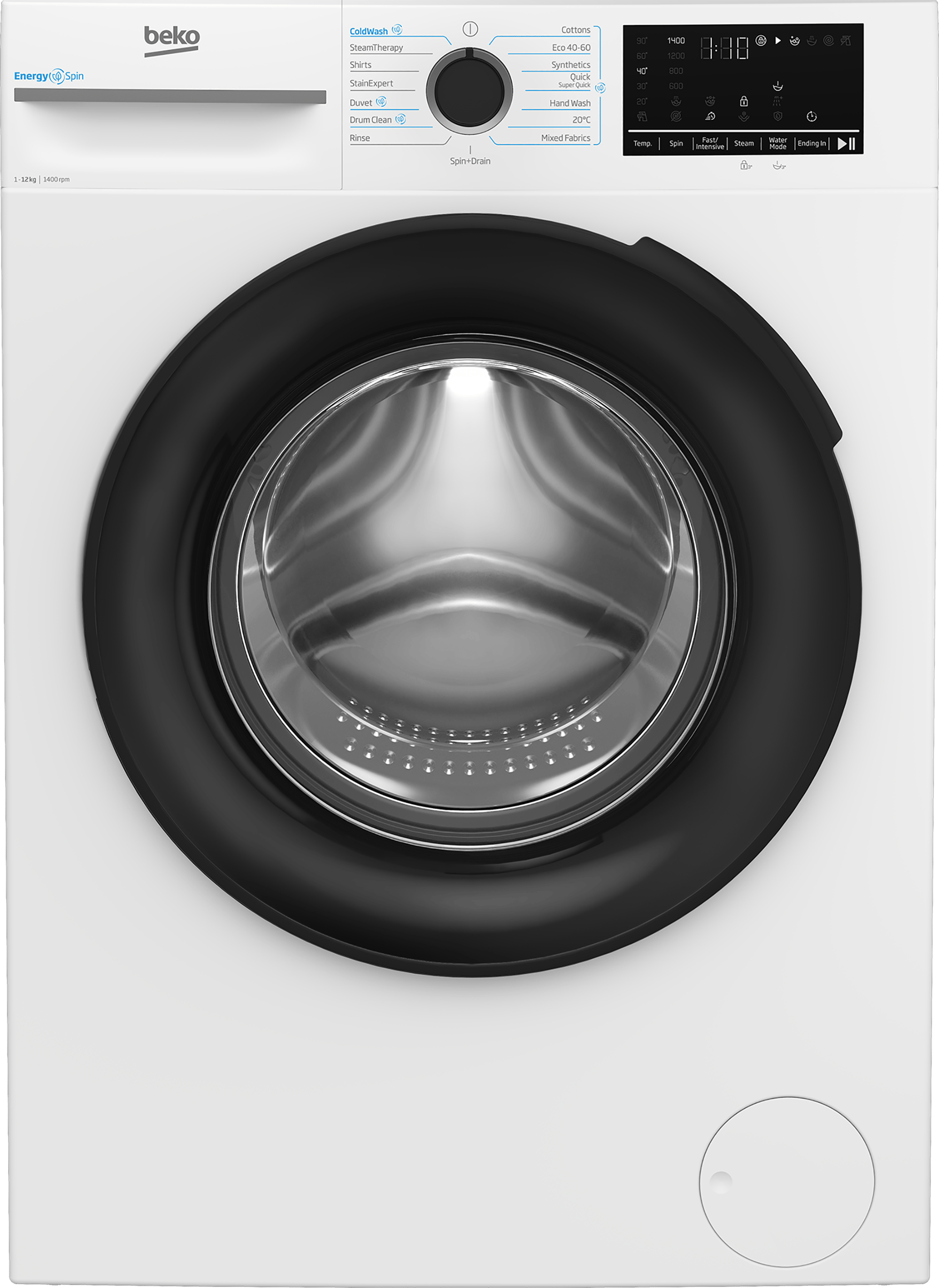 Freestanding 12kg 1400rpm Washing Machine with EnergySpin and - Main Image