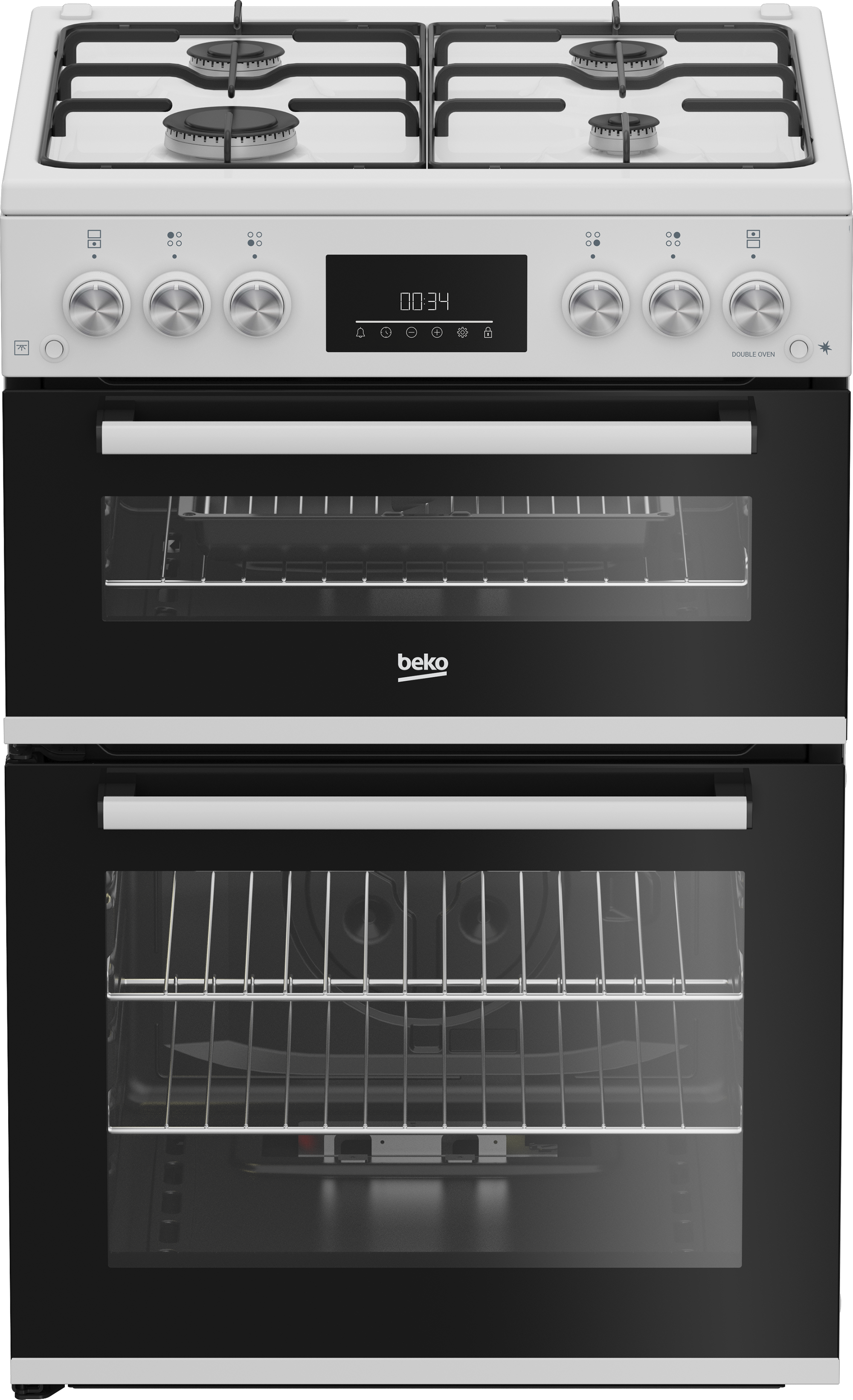 60cm Double Oven Gas Cooker FDG6231C Beko UK