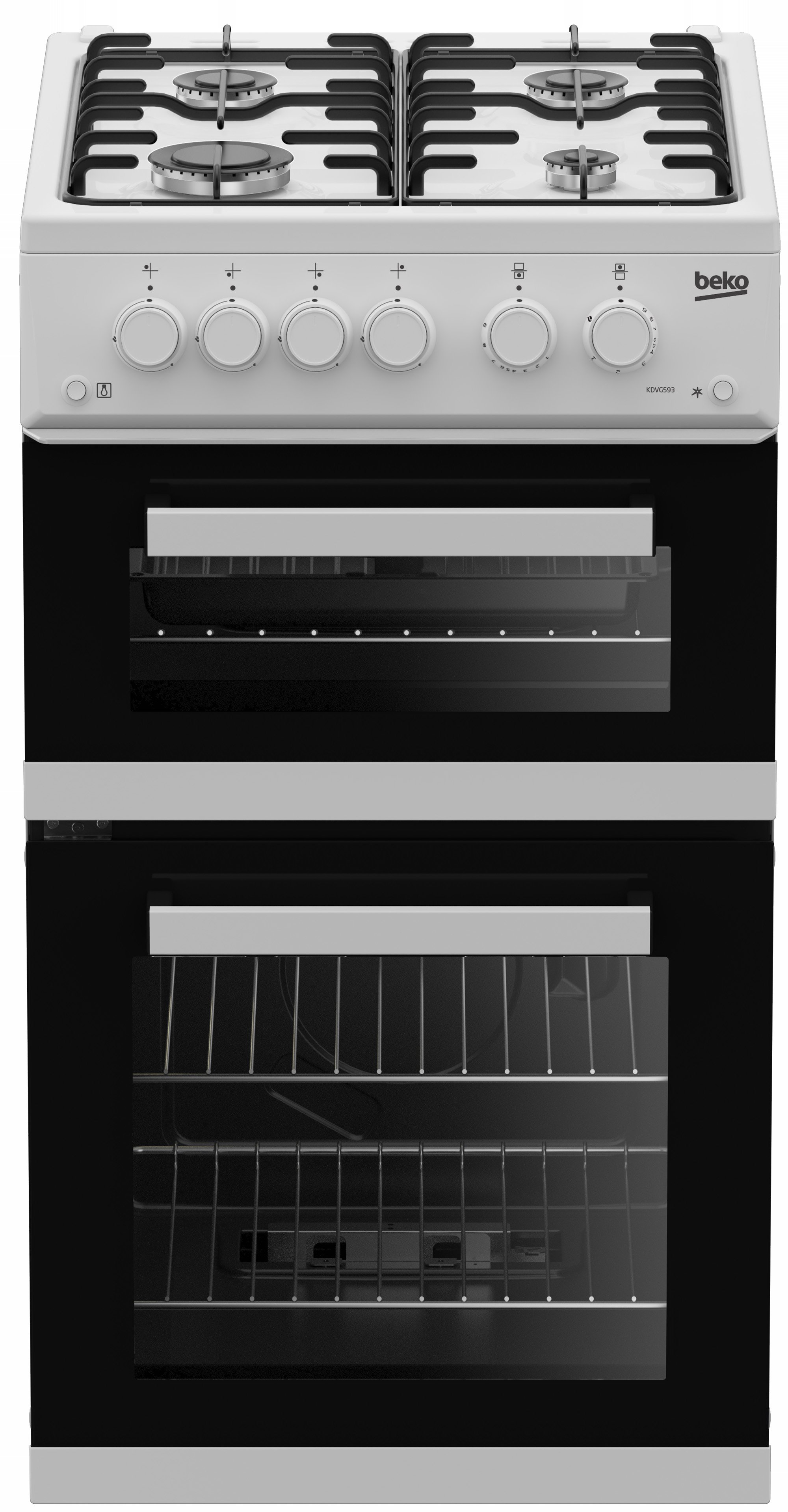 50cm Freestanding Gas Double Oven Cooker KDVG593 Beko UK
