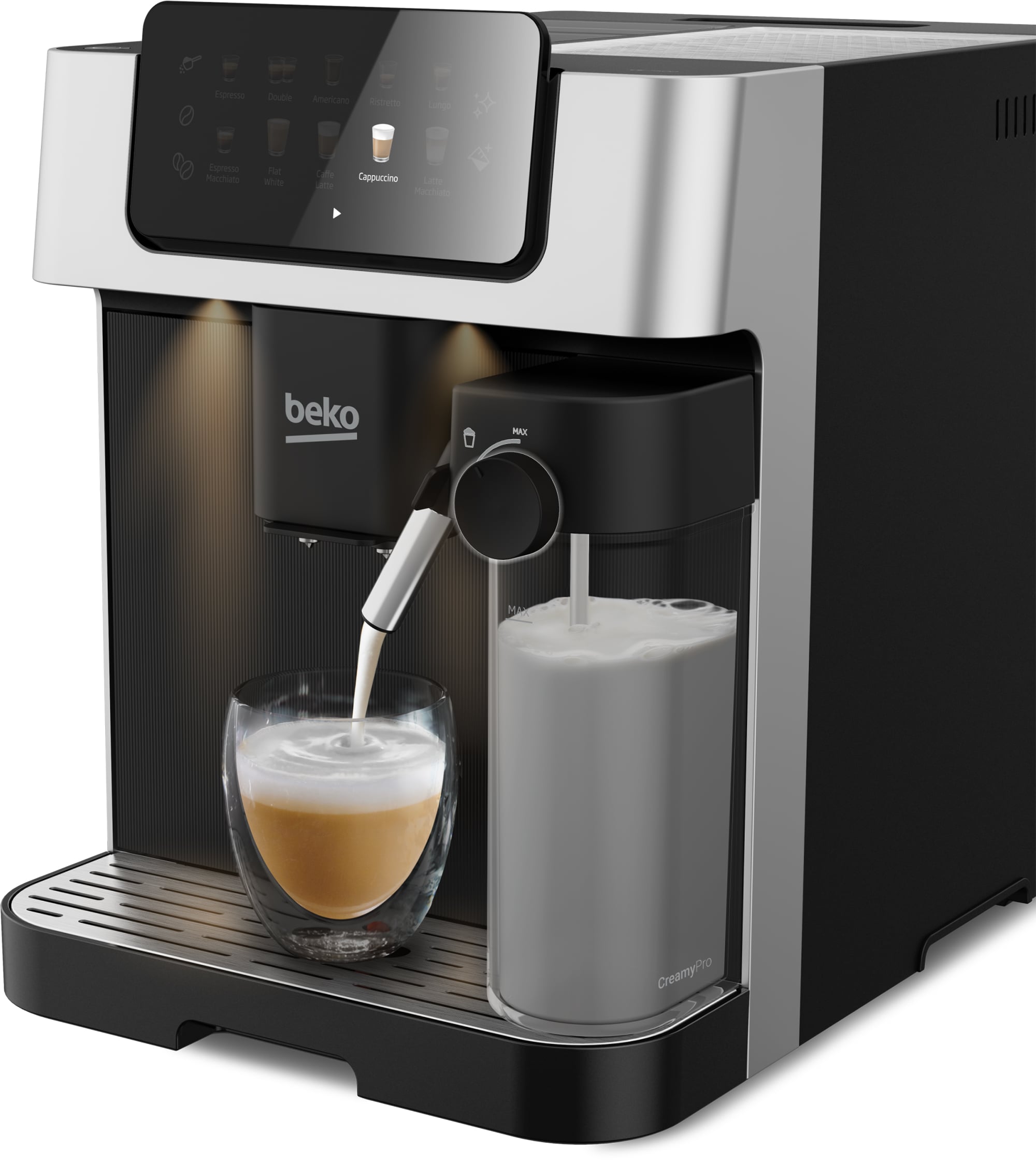 CaffeExperto Bean To Cup Coffee Machine with Integrated Milk Jug