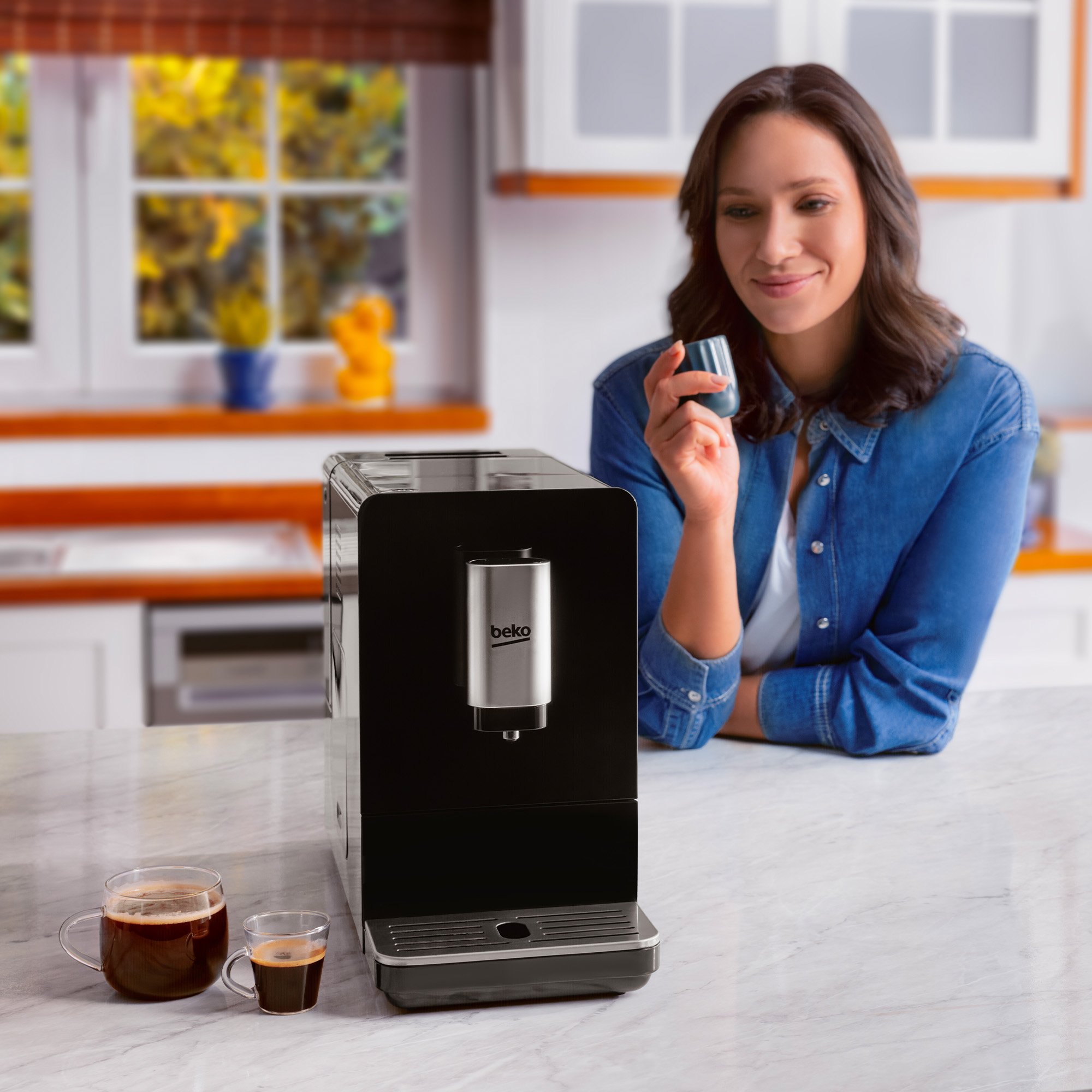 Coffee Cup Beko Fully Automatic Espresso Machine Bean To Cup