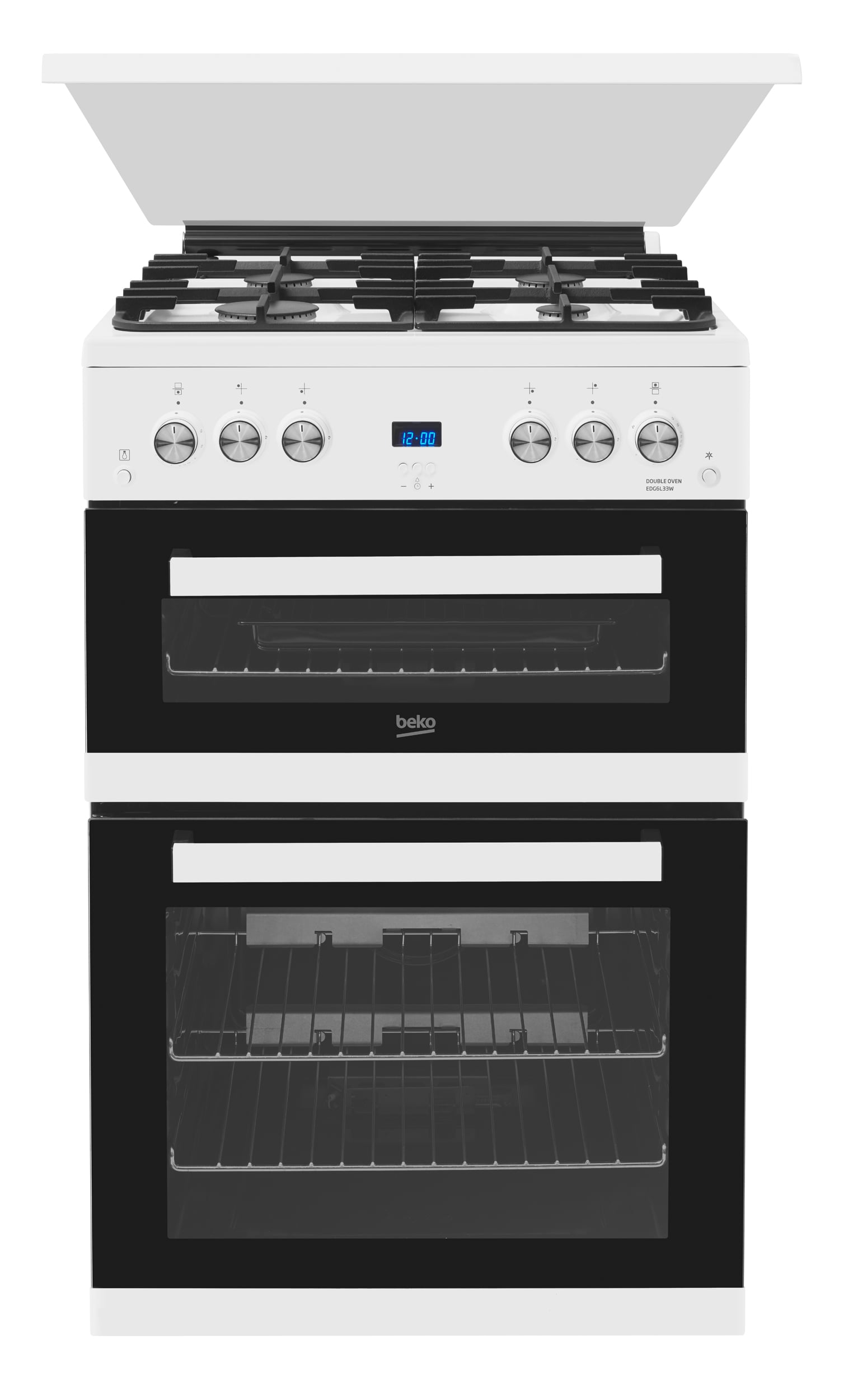 60cm Double Oven Gas Cooker EDG6L33 Beko Ireland