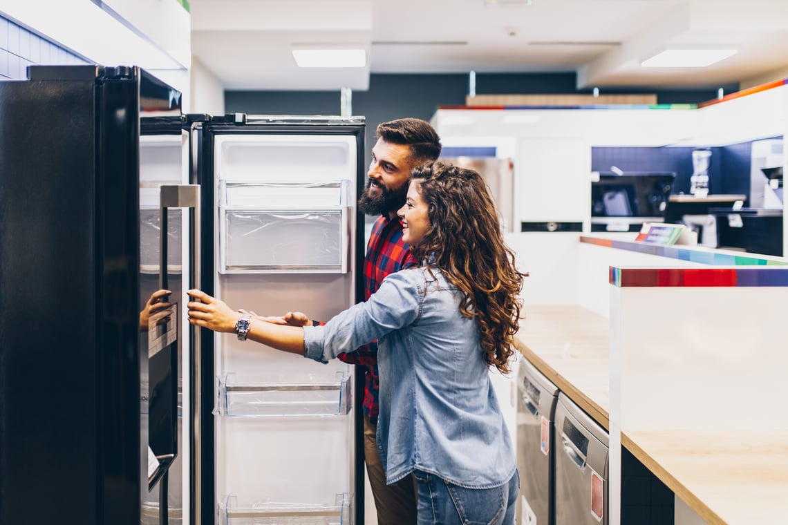 Young Couple With Fridge