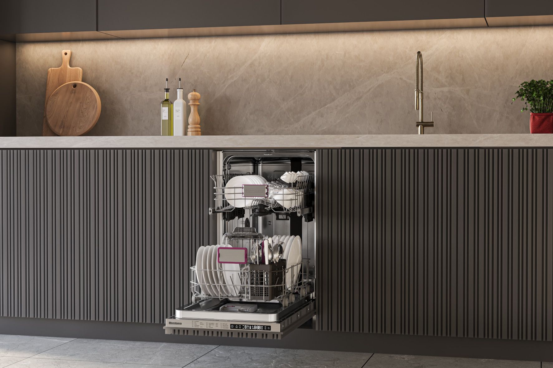 Slimline Dishwasher in a Kitchen