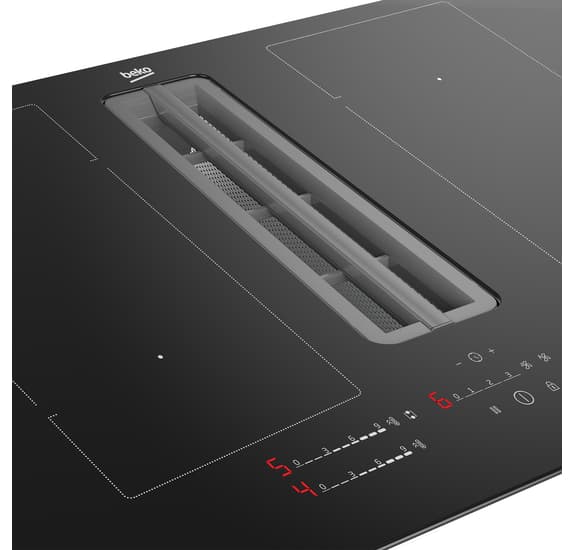 80cm Induction Hob With Integrated Vented Extractor HIXI84700UP Beko UK 80cm-induction-hob-with-integrated-vented-extractor-hixi84700up-beko-uk