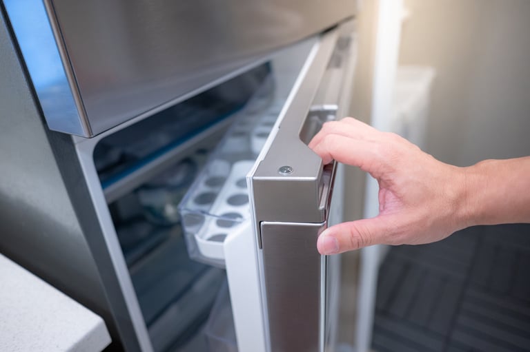 Male opening fridge