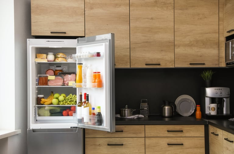 Fridge with products