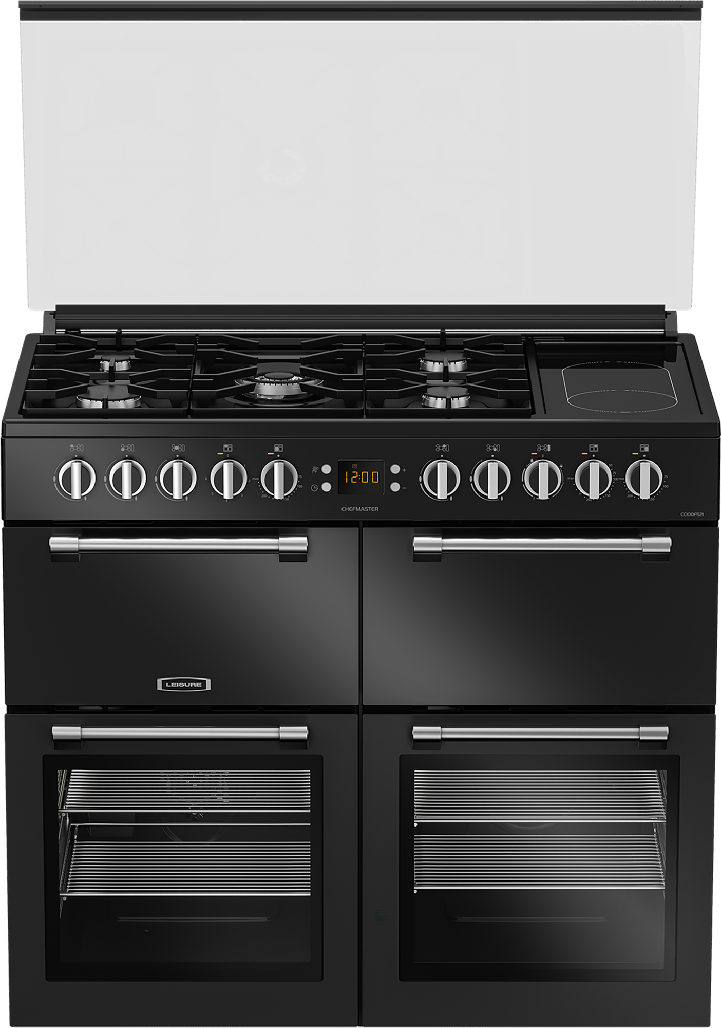 récupération Auto Cooker ブラック LEISURE CC90F531K 90 cm Dual Fuel Range Cooker - Black