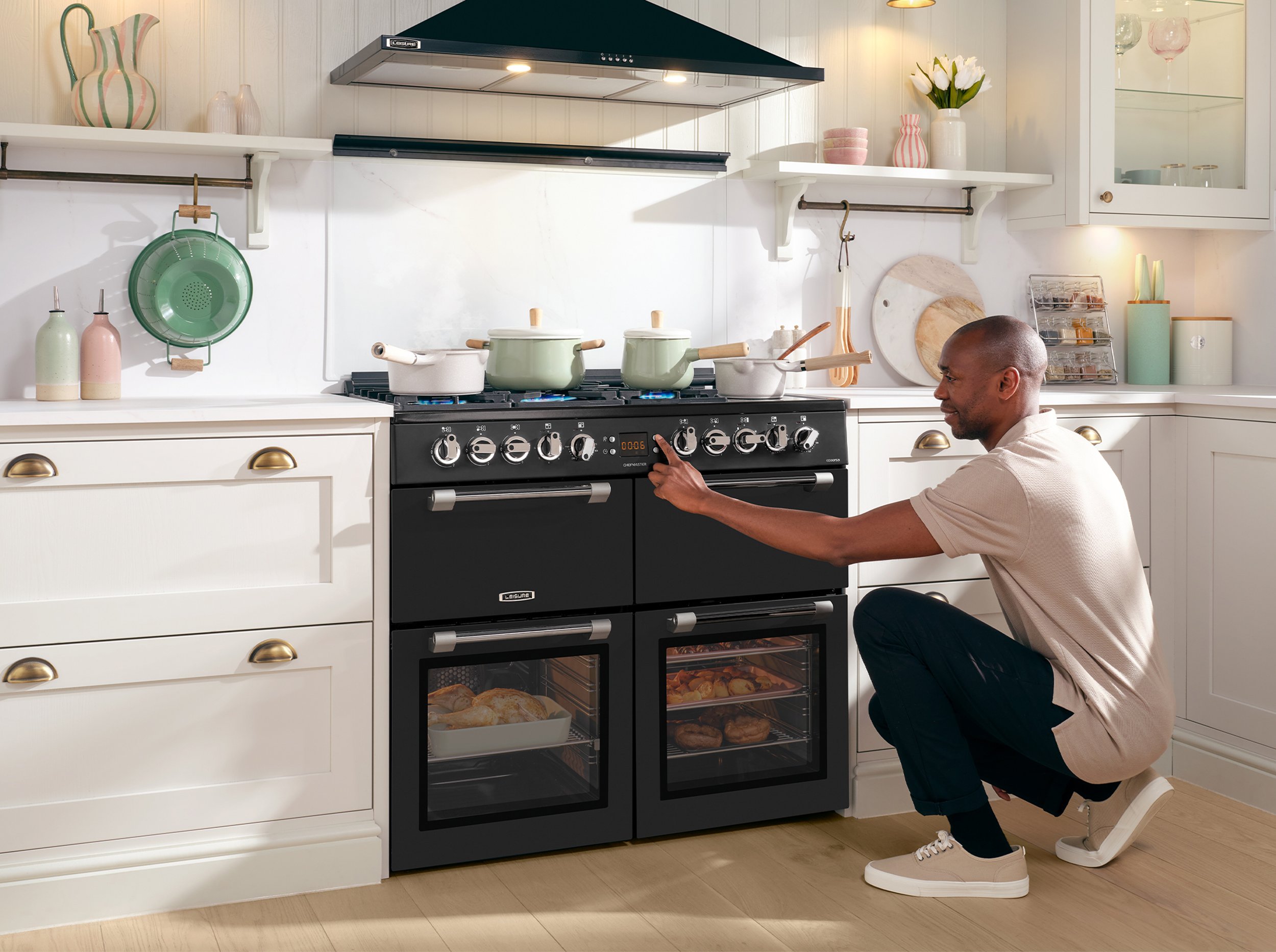 récupération Auto Cooker ブラック CC90F531K_BK | Leisure range cooker | Black | ao.com