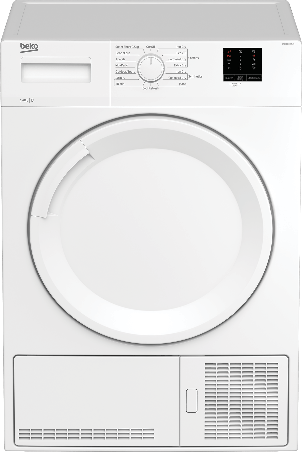 Beko dtlce80021w condenser tumble dryer store