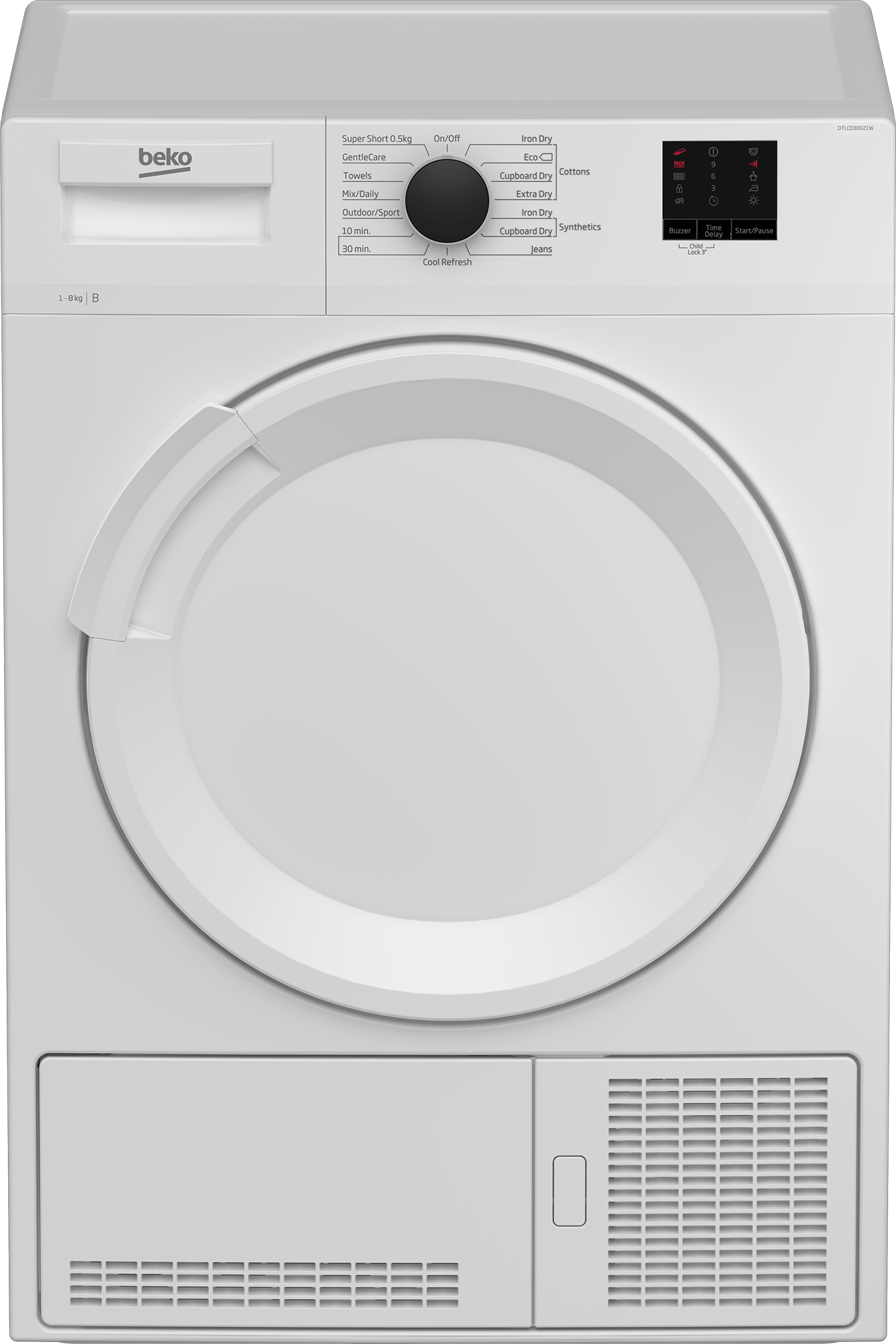 Beko dtlce80021w 8kg condenser tumble dryer discount