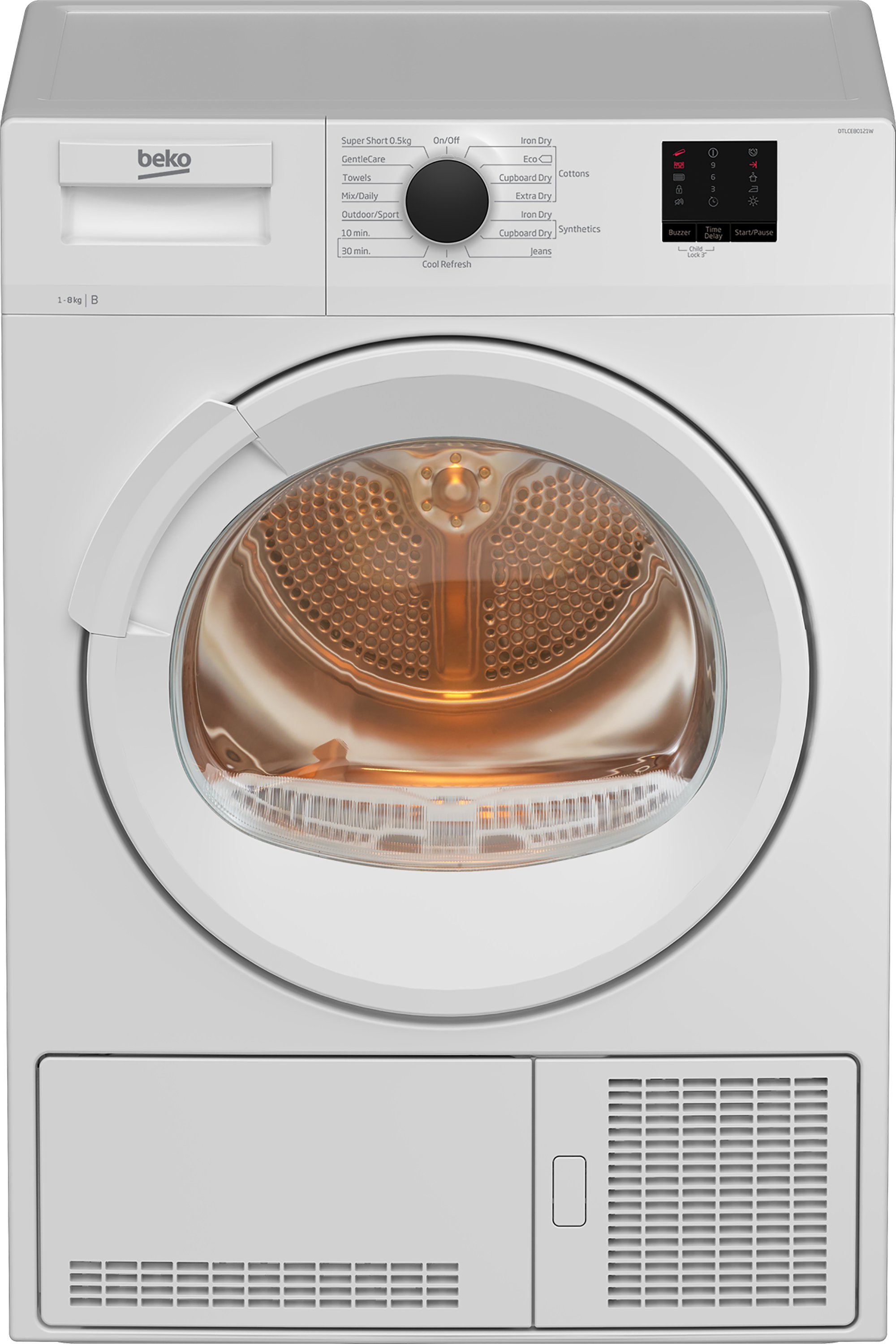 Beko dtlce80021w 8kg condenser tumble dryer new arrivals