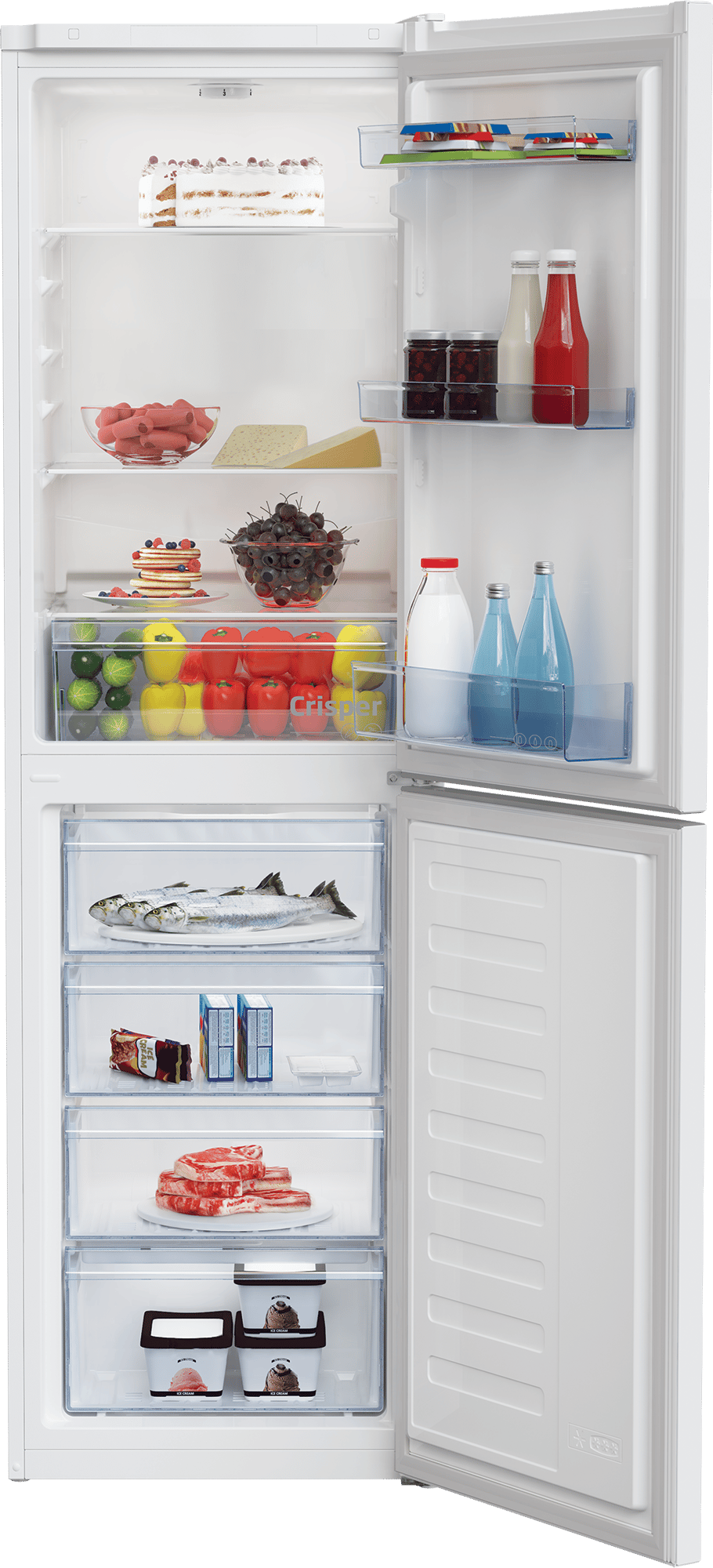 Beko fridge freezer ccfm3582w hotsell