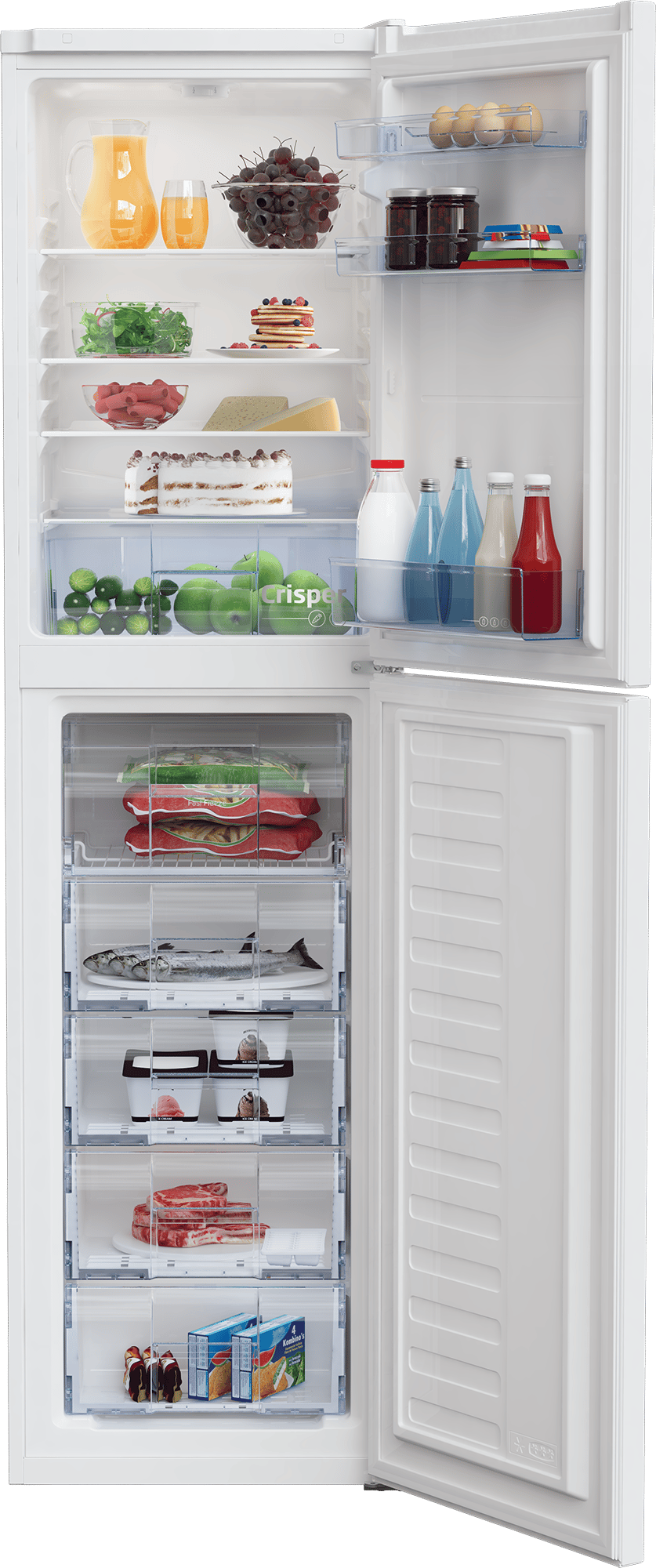 Beko fridge freezer ccfm3582w hotsell