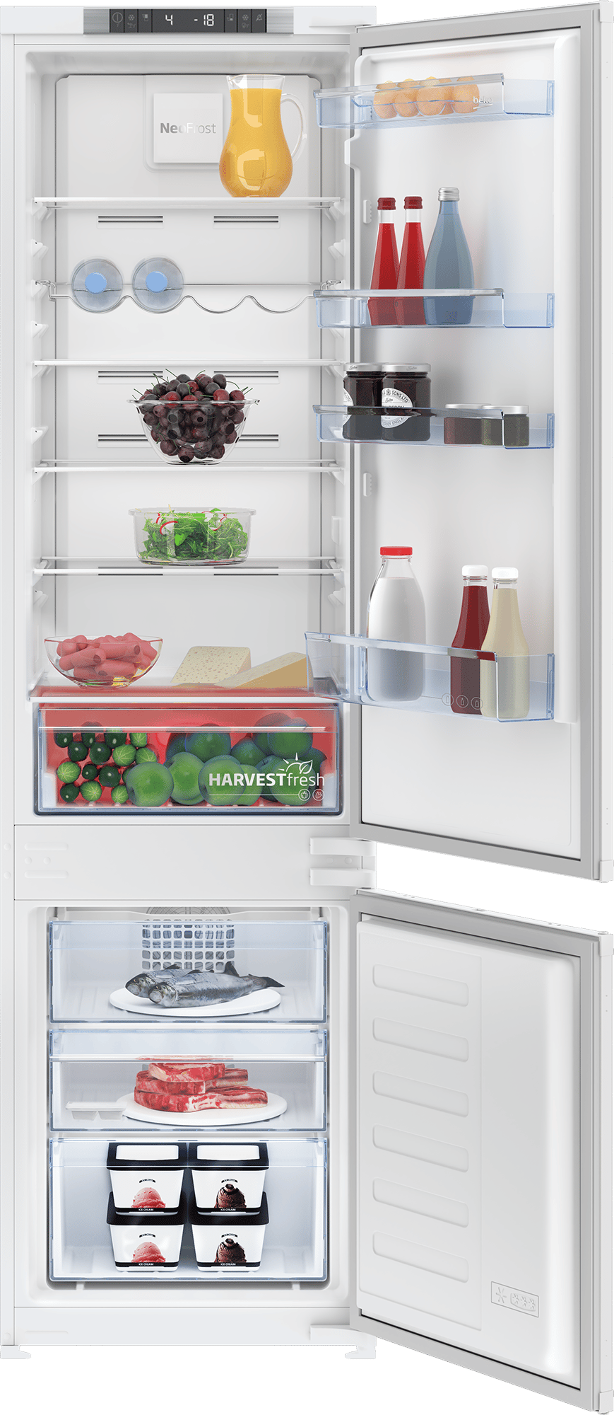 Beko bcbfd1973 white integrated fridge freezer outlet