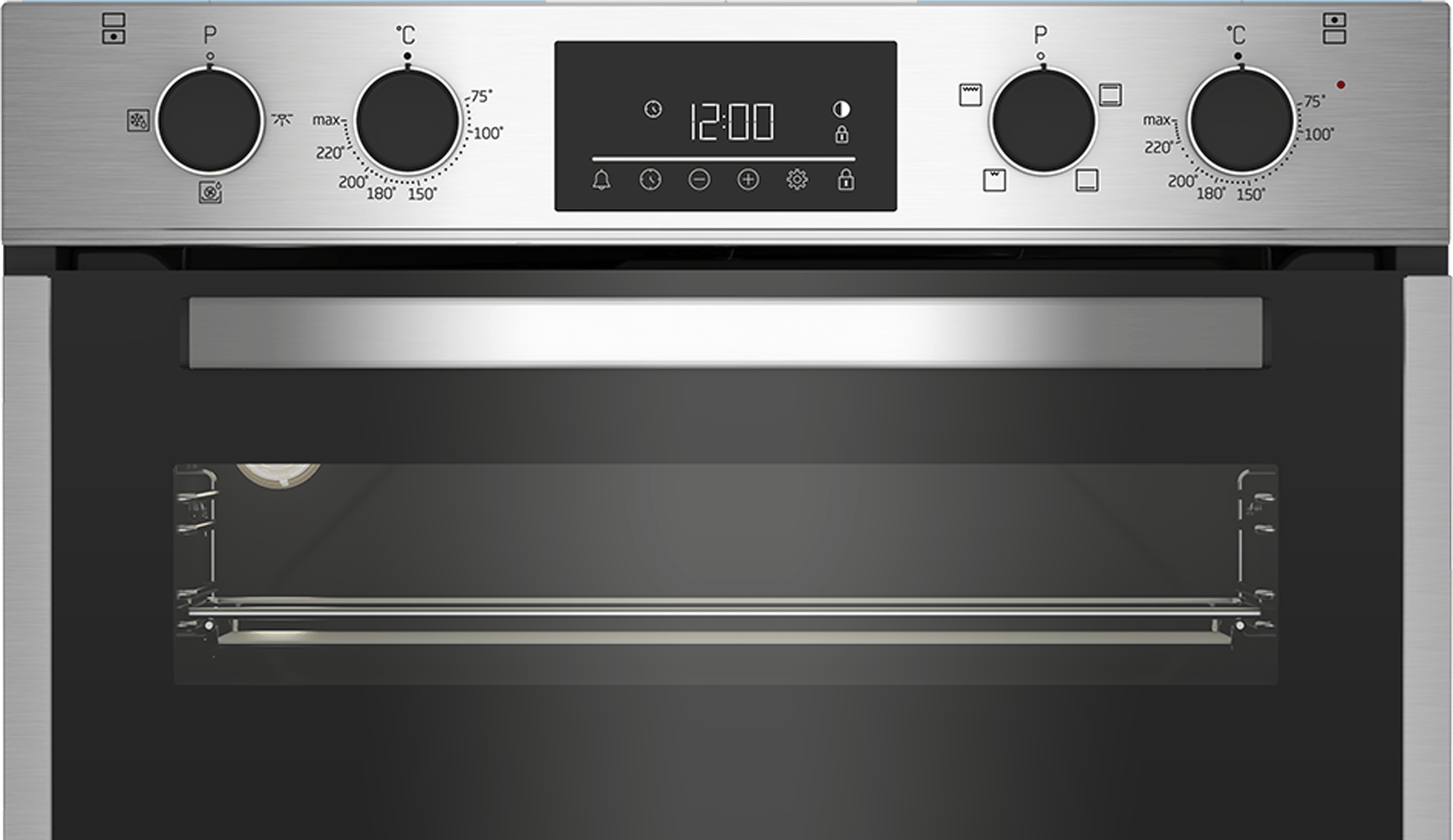 Built in double oven 72cm high store