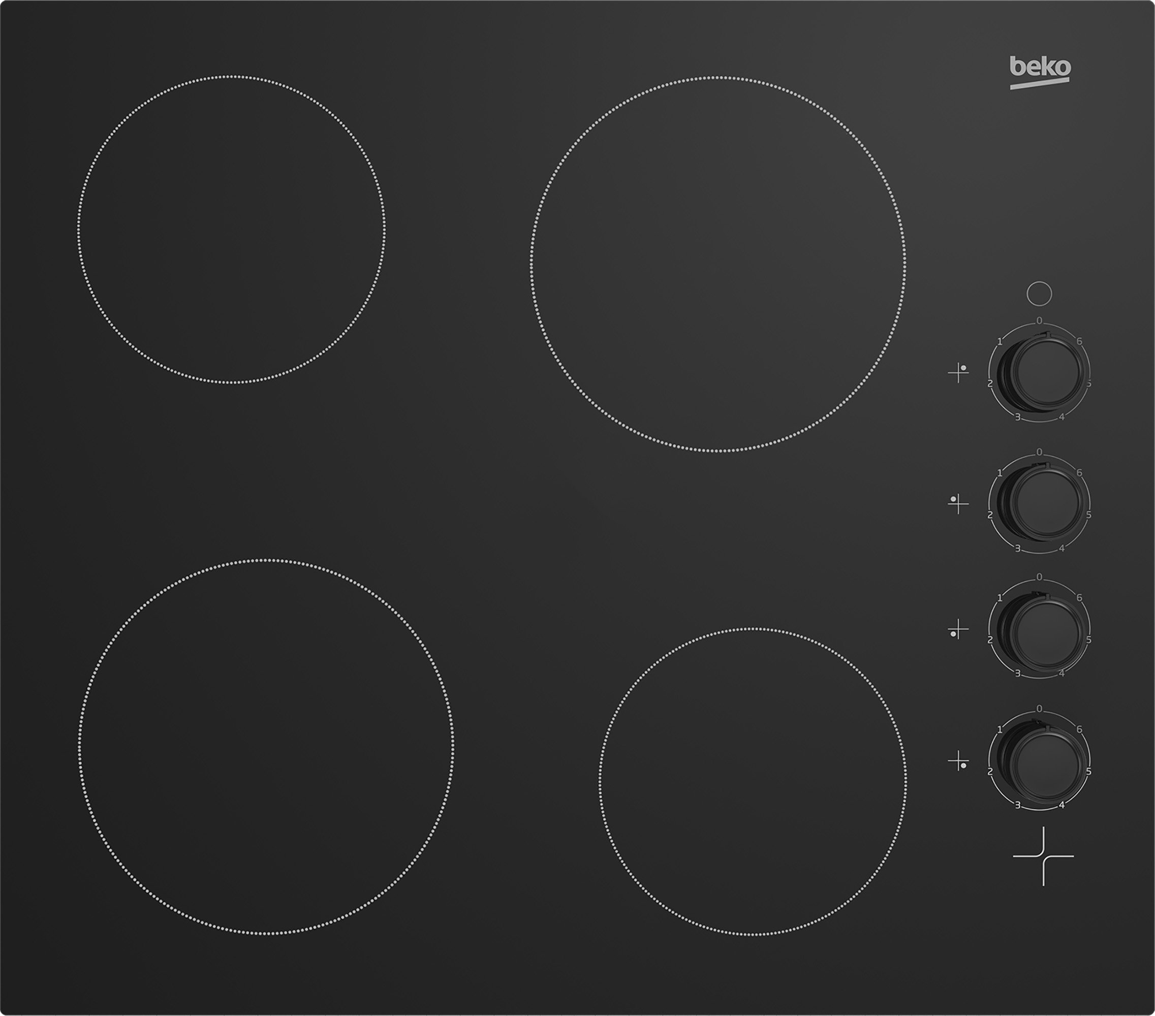 Beko white ceramic hob top