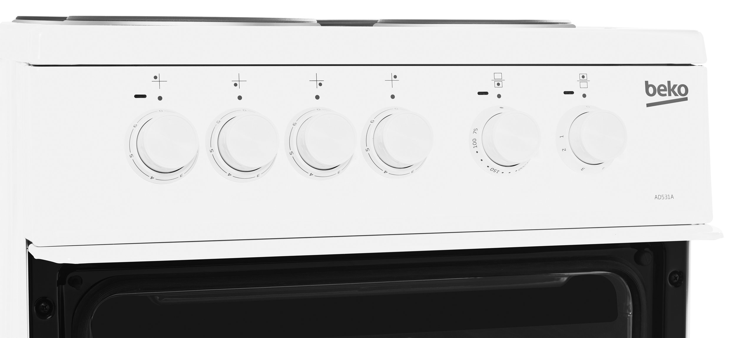 Beko ad531aw electric cooker in white top