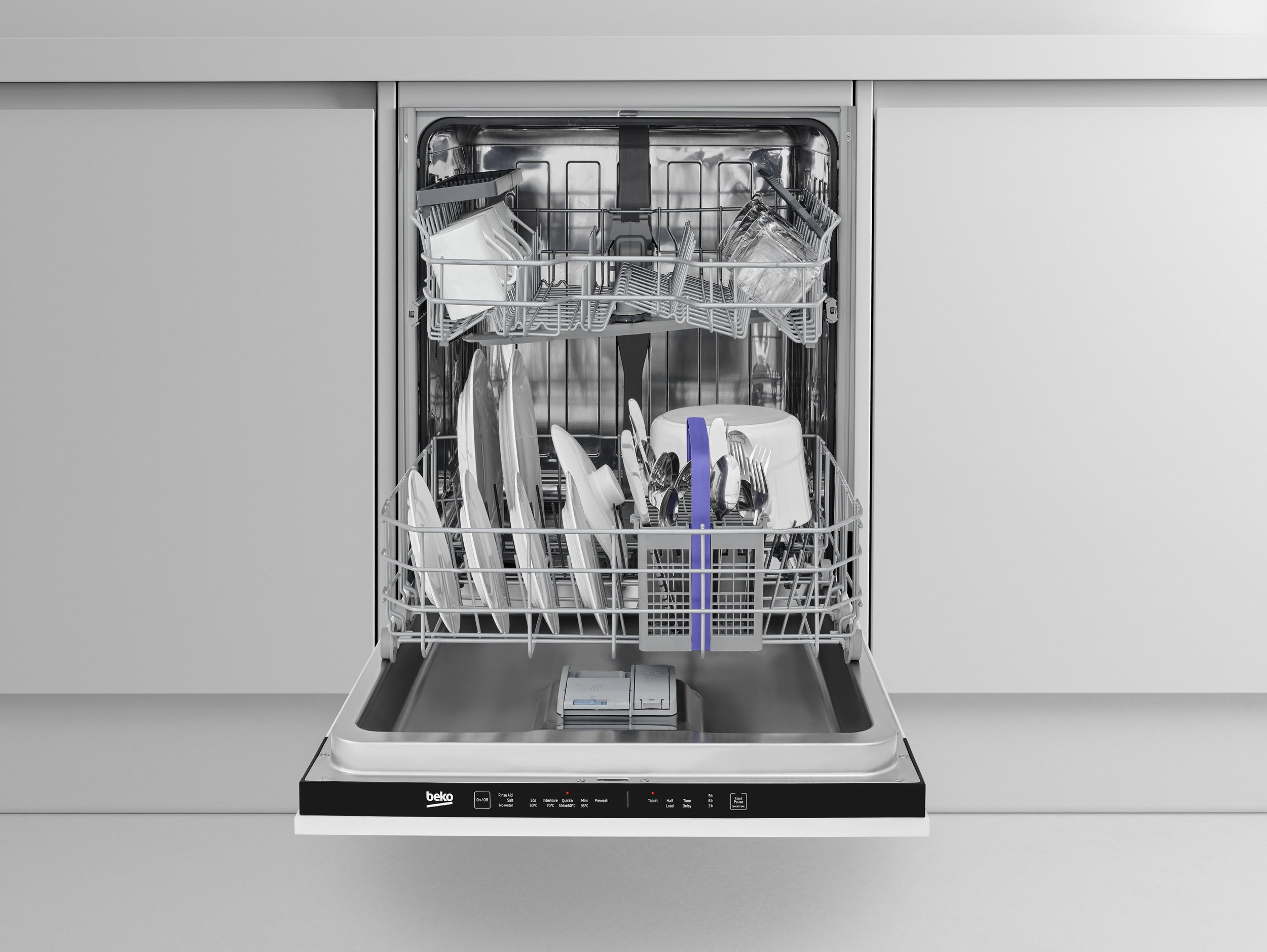 Beko din15310 integrated dishwasher top