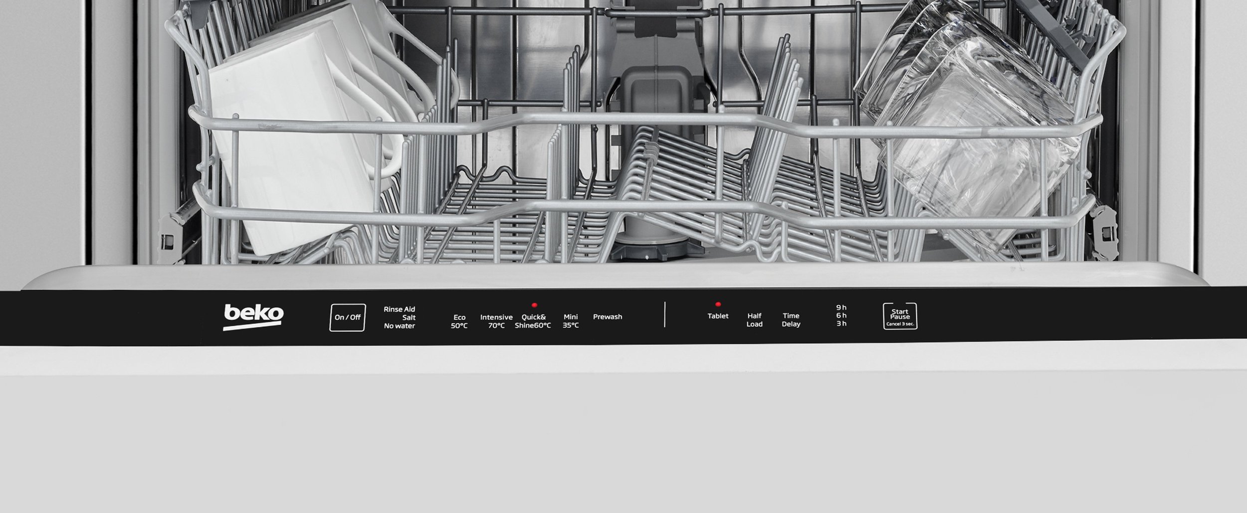 Beko din15310 integrated dishwasher top