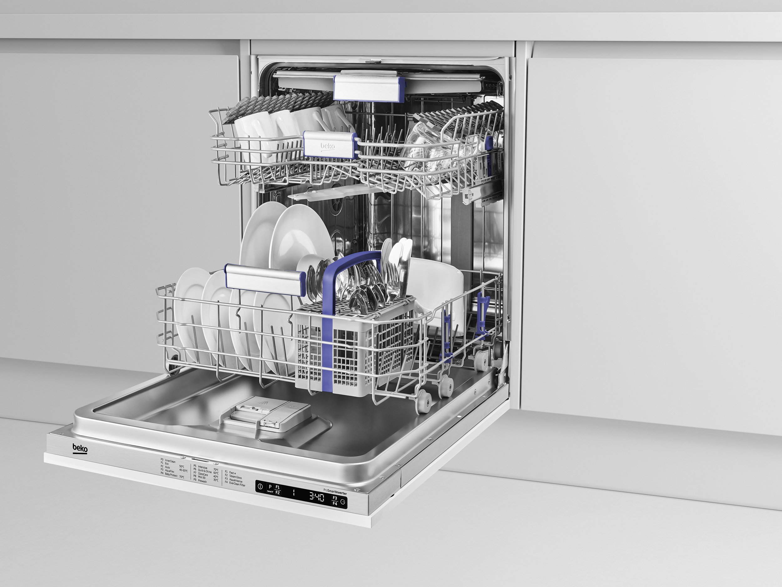 Beko din29x20 integrated dishwasher top