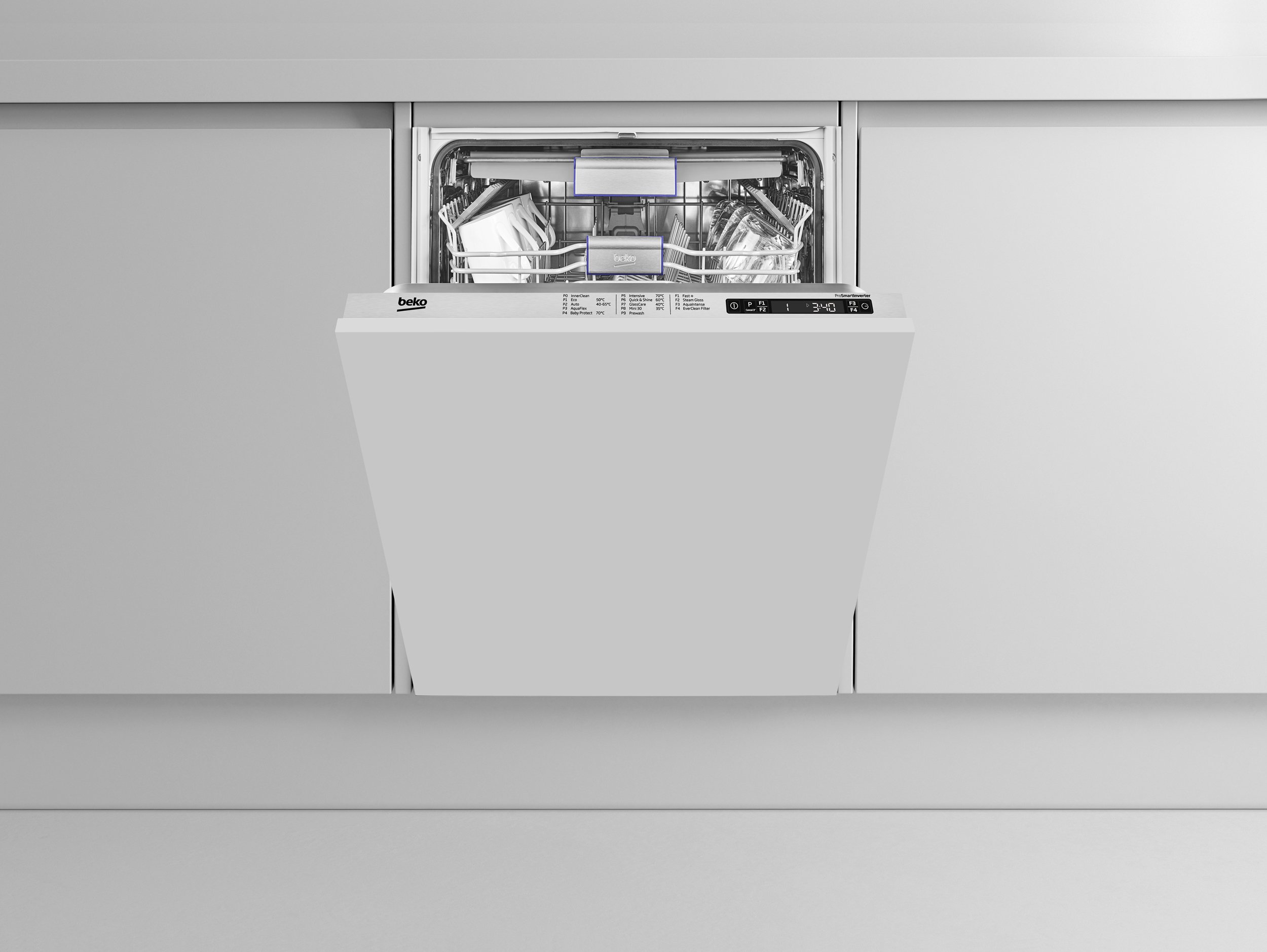 Beko din29x20 integrated dishwasher top