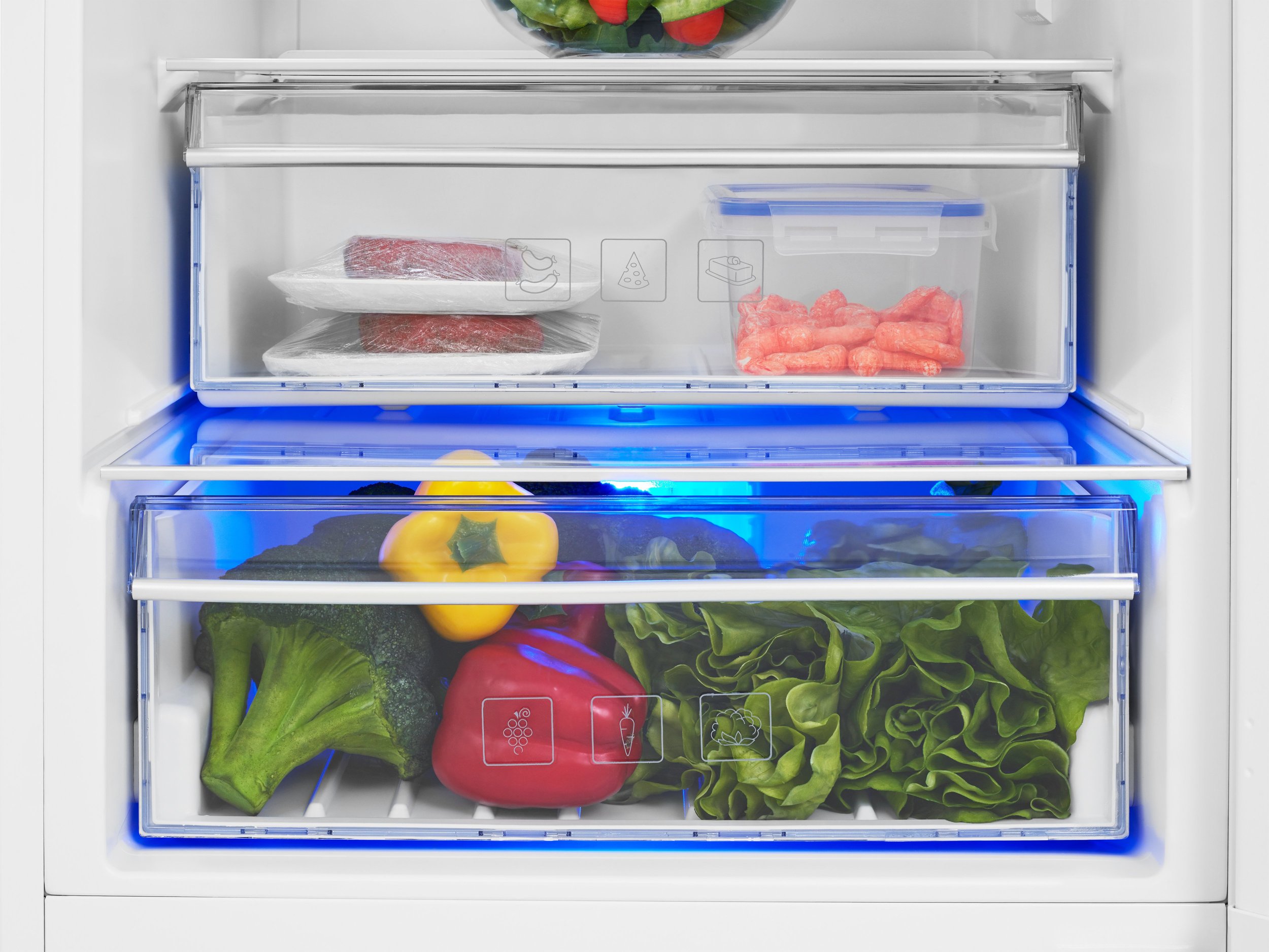 Beko bcbfd1973 white integrated fridge freezer on sale