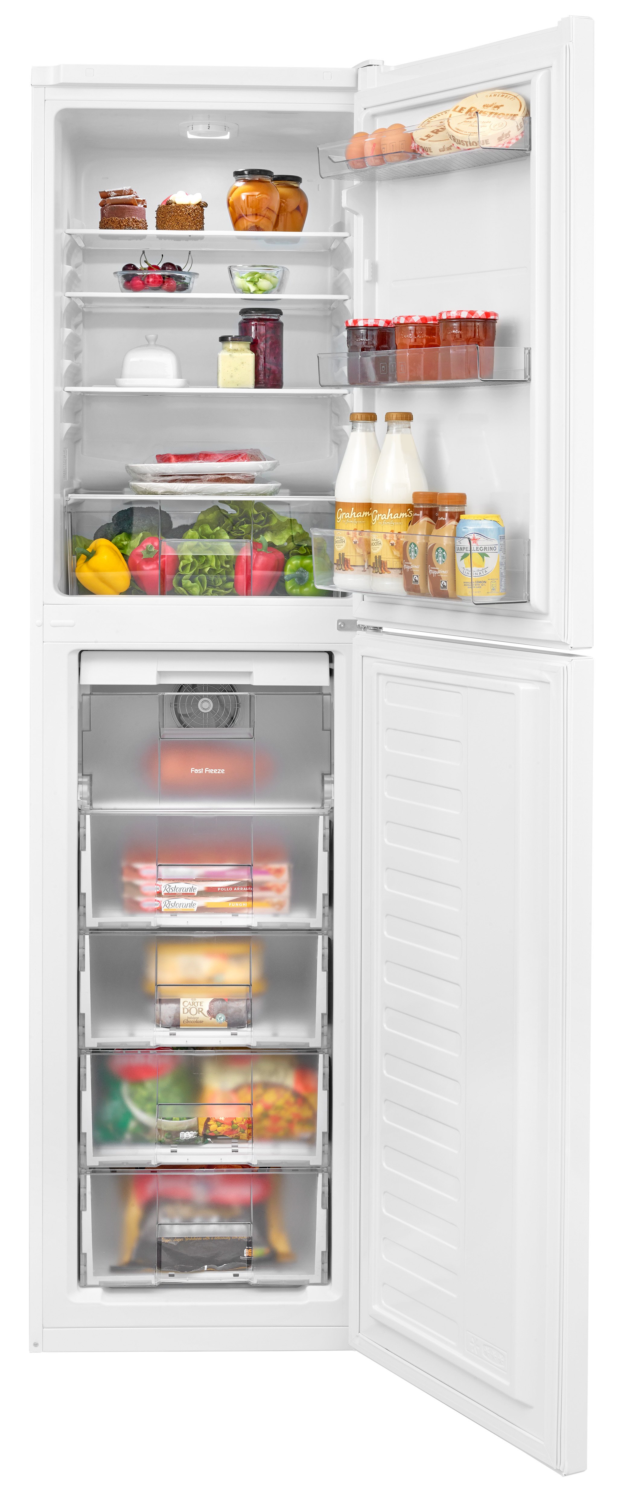 Beko cfg1501w fridge freezer top