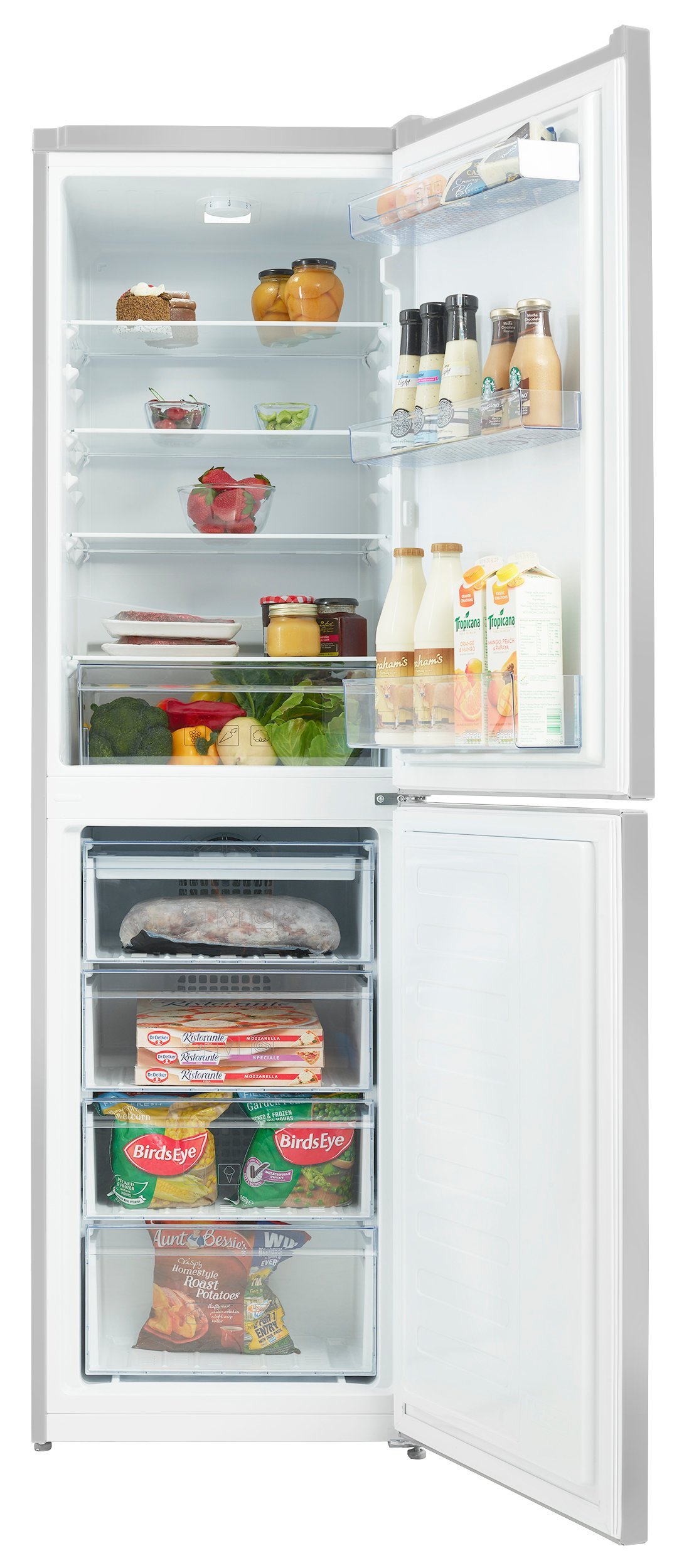 Beko fridge freezer cfg1582w hot sale