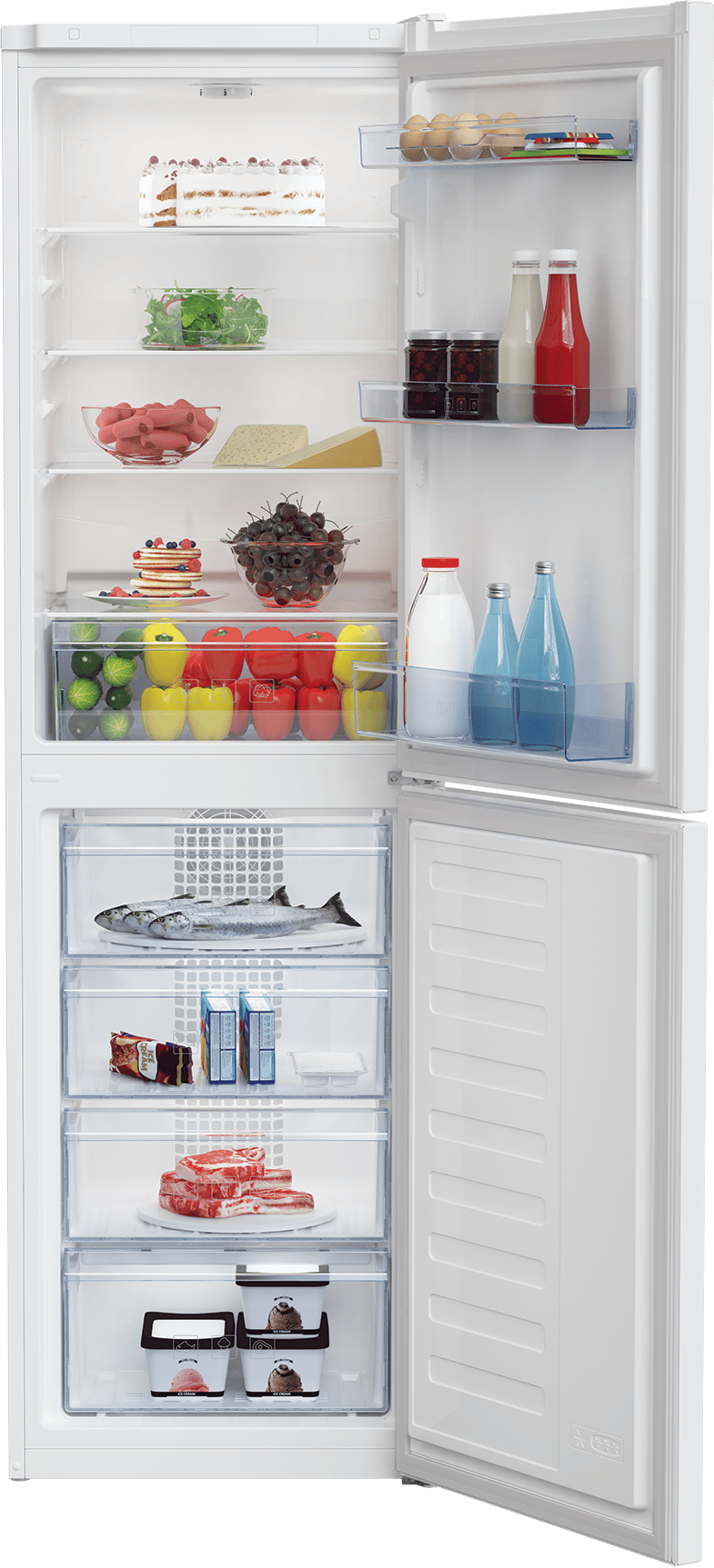 Beko 3582 fridge freezer top