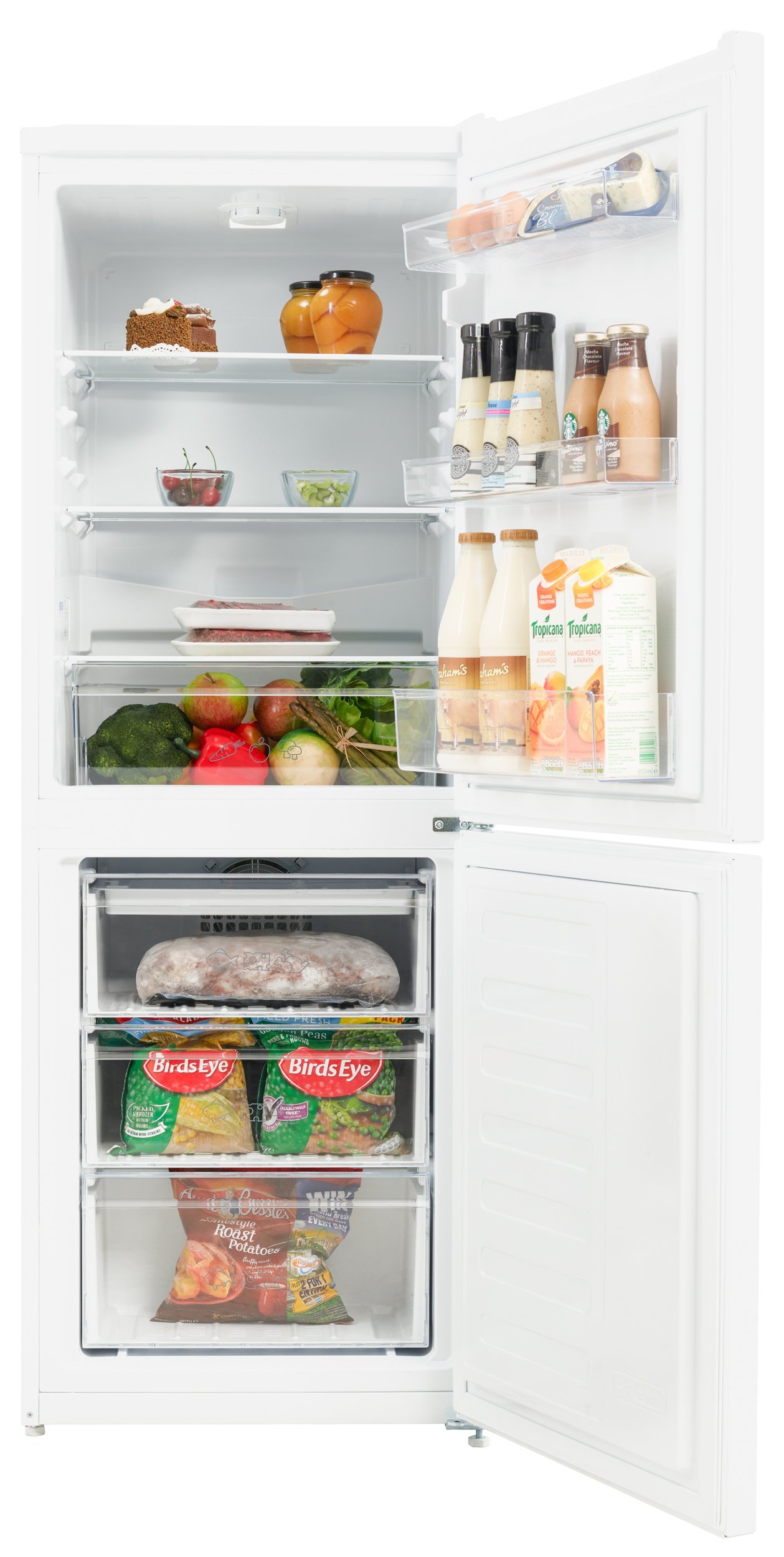 Beko crfg3552w fridge freezer in white store