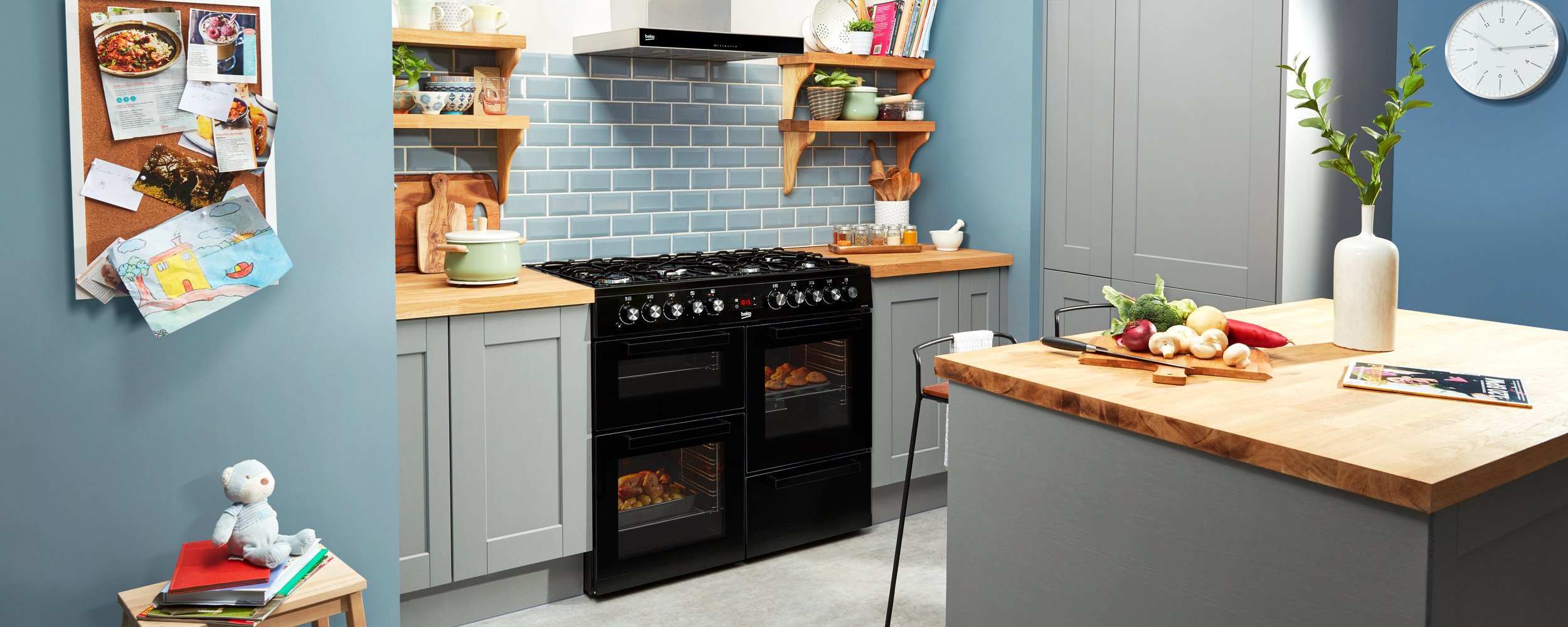 Beko kdvf100k 100cm dual fuel range cooker outlet