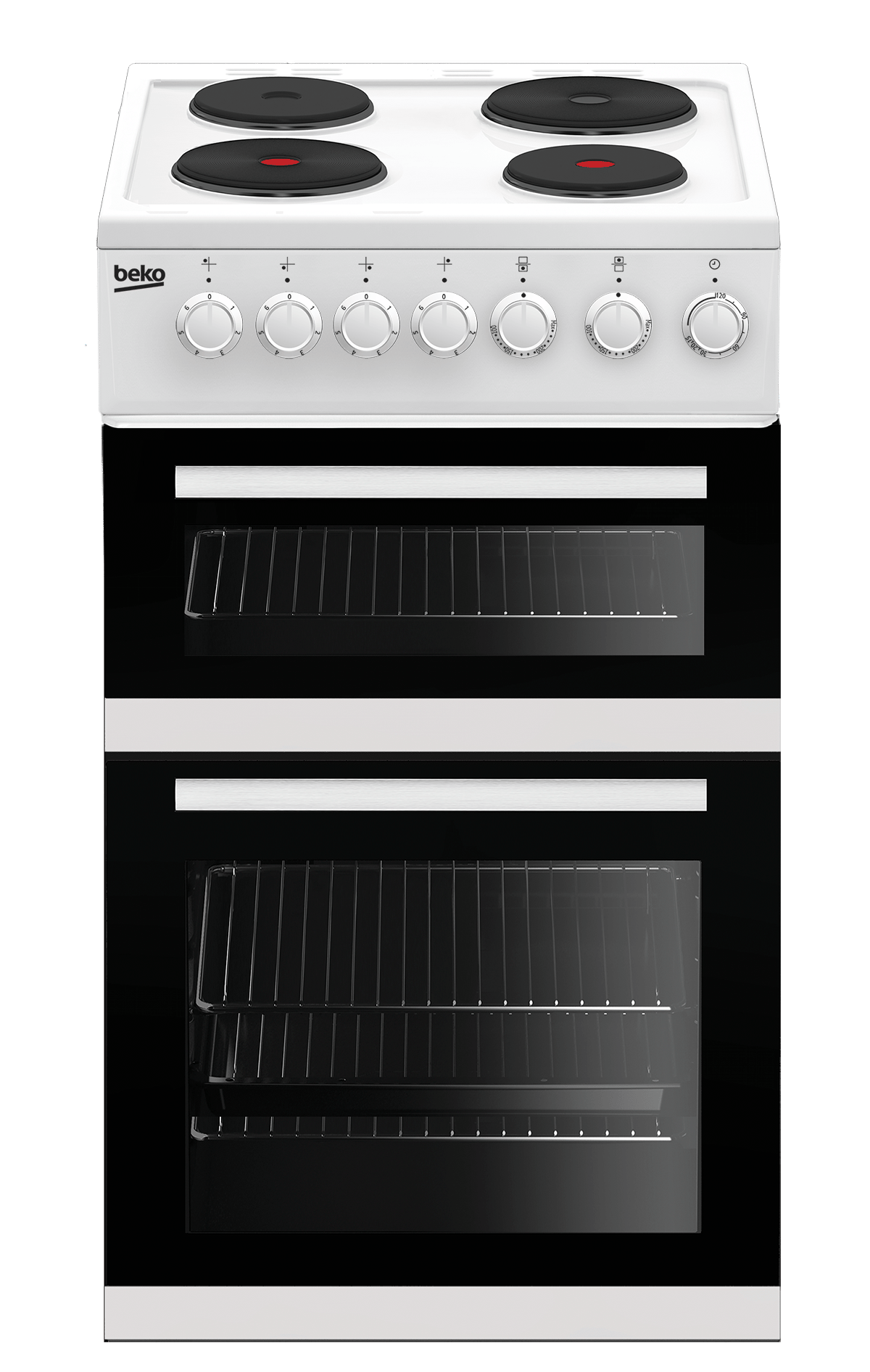 Beko white electric cooker 50cm hot sale