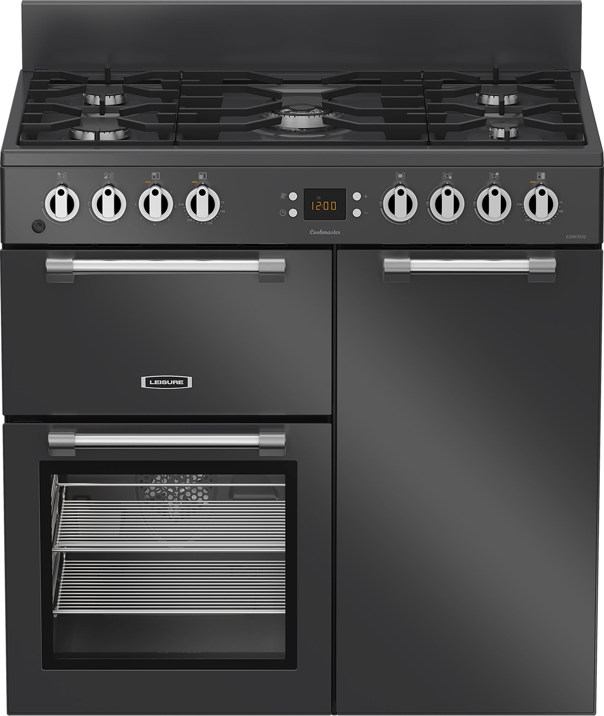 Black electric range cooker 90cm on sale
