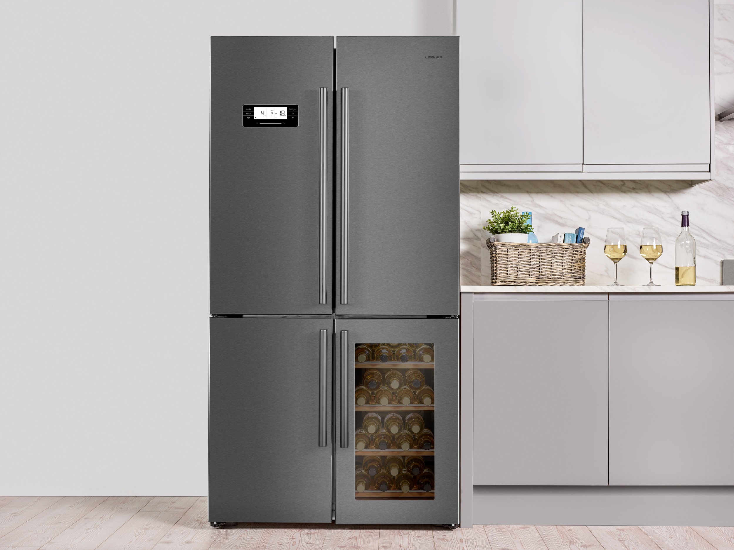 Grundig american fridge freezer with wine cooler on sale