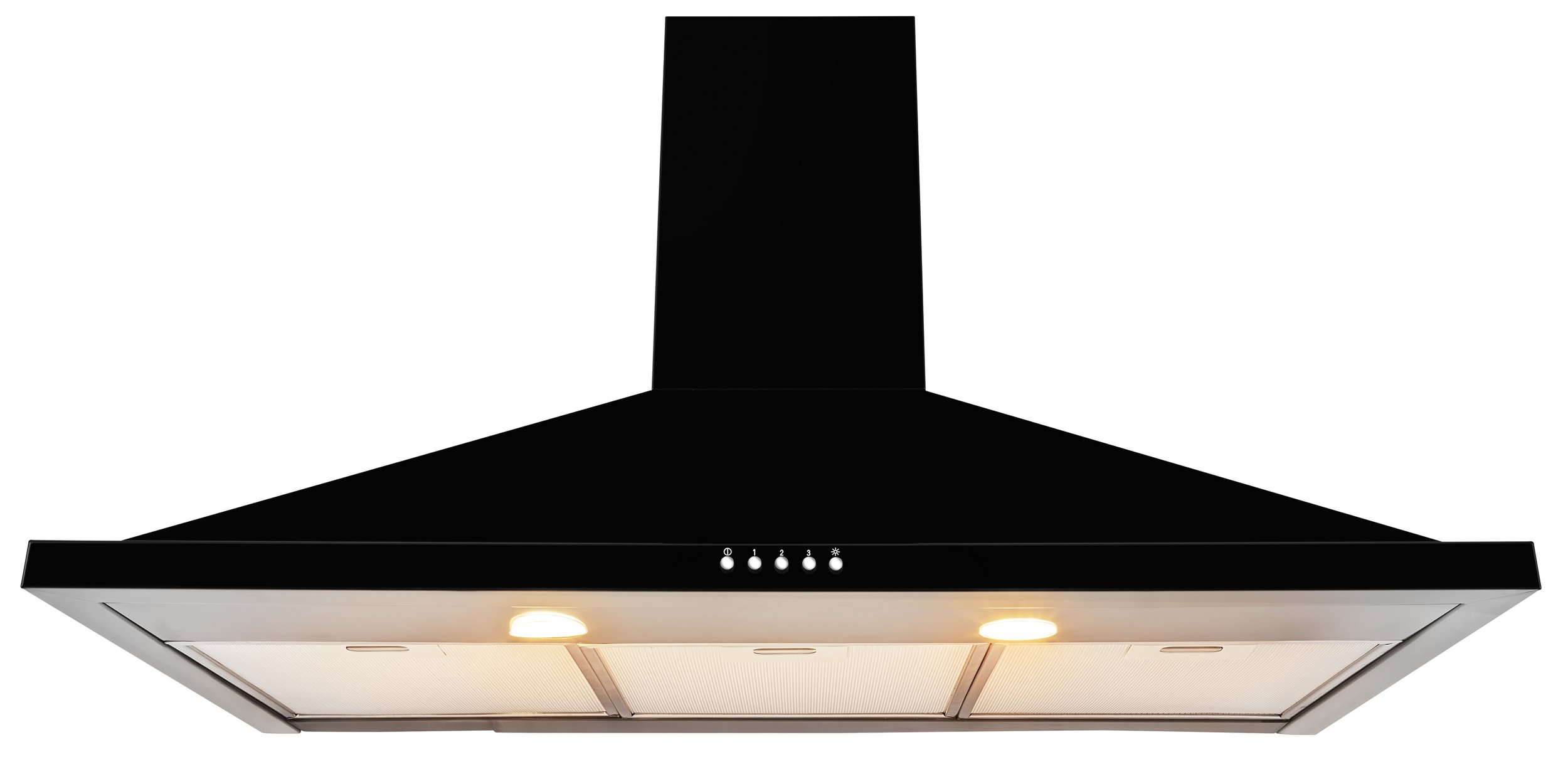 Black chimney cooker hood 90cm discount