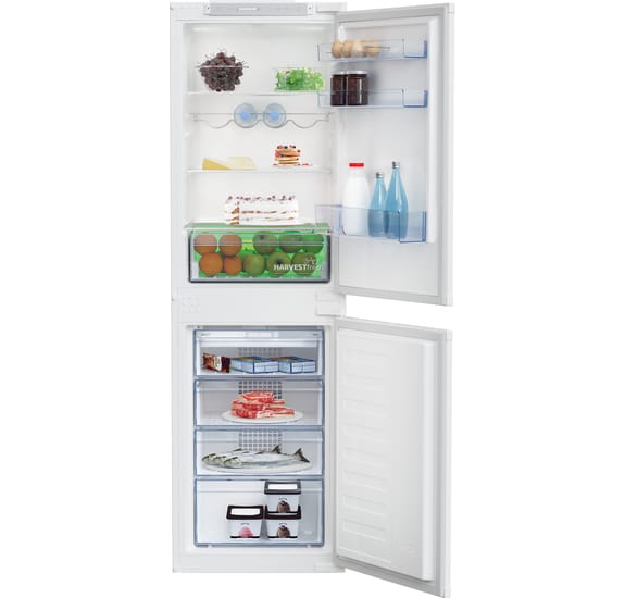 Integrated fridge freezer 50 50 fixed hinge top