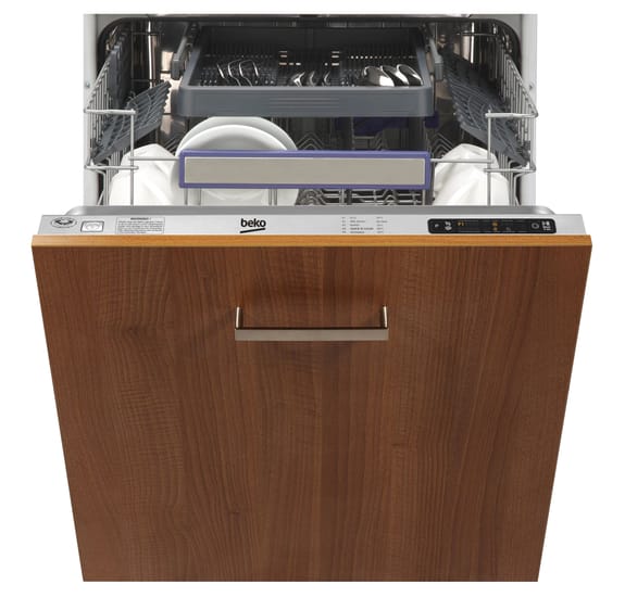 Beko integrated dishwasher with cutlery tray top