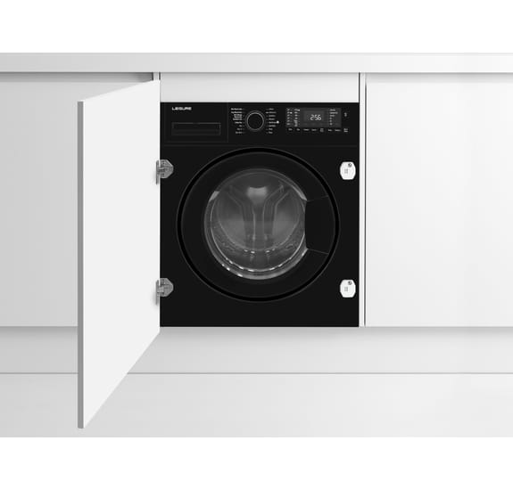Black integrated washer dryer top